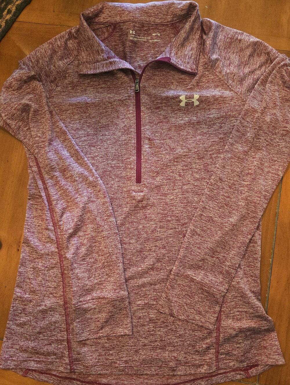 Under Armour Medium Women's Wine Heather Performance Quarter Zip Top